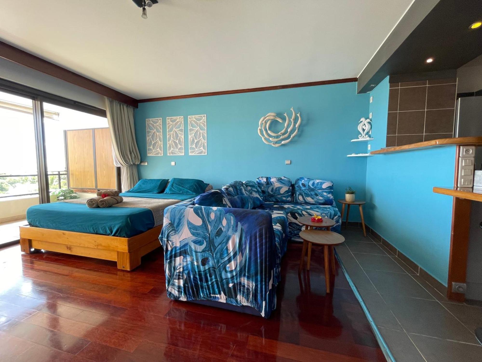 Blue Moana Studio Papeete - Sea View, Ac, Fast Wifi, Pool, Gym Bagian luar foto